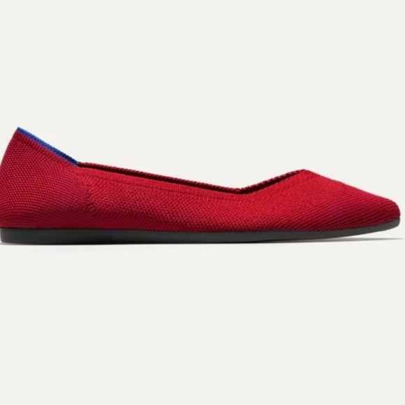 Rothy's Cherry Red (Retired) Pointed Toe Flats. - Picture 6 of 16